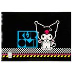 Kuromi Resim Defteri 35 x 50 cm 15 Yaprak 300315-12 - Siyah Kuromi Yazılı