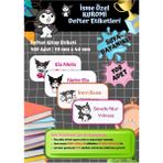Kuromi Sanrio Etiketi Defter Etiketi Kitap Etiketi Kişiye Özel Suya Dayanıklı Isim Yazılabilien - 1 - Çok Renkli