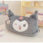 Kuromi Sanrio Kalemlik Kalem Kutusu Makyaj Çantası Peluş Düzenleyici