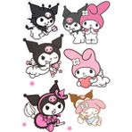Kuromi Sticker Telefon Laptop Notebook Tablet Defter Matara Stiker Etiket ST649