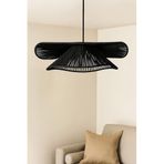 Kurova Handmade Tekli Sarkıt Avize – Modern Metal Tasarım, E27 Uyumlu, 30×60 cm Siyah El Yapımı Dekoratif Aydınlatma, Salon ve Oturma Odası İçin Premium Sarkıt Lamba