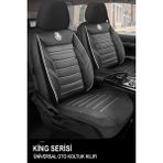 Kurra Store Honda Civic Sedan 1.6 125 Elegance Eco (Y) 2015 King Jakar Siyah-Beyaz Oto Koltuk Araba Kılıfı - Siyah - Beyaz