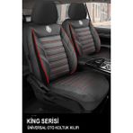 Kurra Store Mitsubishi Carisma Hatchback 1.9 Td (90 Hp) 1999 Uyumlu Jakar Oto Koltuk Kılıfı Tam Set Siyah-Kırmızı - Siyah - Kırmızı