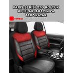 Kurra Store Mitsubishi Prenses Uyumlu Paris Desen Oto Koltuk Araba Kılıfı Kırmızı Model