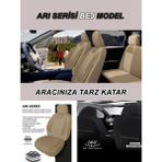 Kurra Store Porsche Carrera Uyumlu Arı Desen Oto Koltuk Araba Kılıfı Bej Model