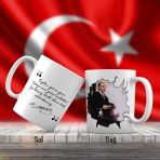 Kürsüde Konuşma Yapan Mustafa Kemal Atatürk - Atatürk'ün Sözleri -Kupa Bardak