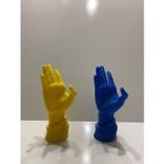 Kurt 3D Sarı & Lacivert El Şeklinde Oyun Kolu Standı Pc&Ps3&Ps4&Ps5 Uyumlu