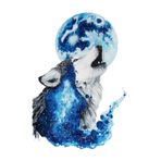 Kurt ay altında araba Sticker Etiket renkli 17CM