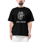 Kurt Cobain Lyrcis Oversize Siyah Tişört