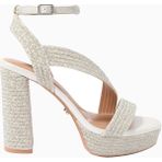 Kurt Geiger Carvela Gala Jewel Platform Kadın Topuklu Sandalet - Beyaz
