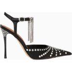 Kurt Geiger Crystal Embellished 105 Süet, Taşlı Lüks Kadın Stiletto - Siyah