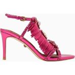 Kurt Geiger Jewel Fringe 90 Lüks Topuklu Deri Sandalet - Pembe
