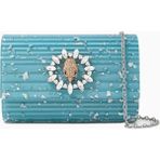 Kurt Geiger Party Eagle Şık Kadın Clutch ve Omuz Çantası - Mavi