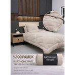 Kurt Homeware %100 Pamuk Çift taraflı Wellsoft Peluş Kışlık Yorgan Yastık kılıfı ve Lastikli Çarşaf - 155 x 215 cm - Toprak - Bej