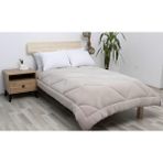 Kurt Homeware %100 Pamuk Çifttaraflı Wellsoft Peluş Yorgan - 195 x 215 cm - Toprak - Bej