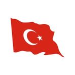 Kurt Reklam Dalgalanan Türk Bayrağı Sticker - 10X8 - Kırmızı
