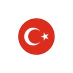 Kurt Reklam Türk Bayrağı Oval Sticker - 10X10 - Kırmızı