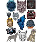 Kurt Wolf Sticker Set-13 14 Parça Telefon, Tablet, Defter, Laptop Sticker
