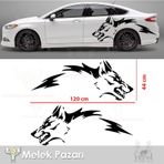 Kurt Yan Gövde Oto Sticker. Kurt Çamurluk Üstü Araba Sticker