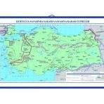 Kurtuluş Savaşında Sakarya Savaşına Kadar Cepheler Haritası (90x120 Cm)