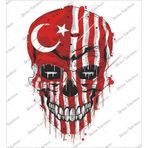 Kurukafa Türk Bayrağı Kuru Kafa Sticker 00558