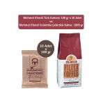 Kurukahveci Mehmet Efendi 10x100 gr Türk Kahvesi + 1 kg Colombian Çekirdek Kahve