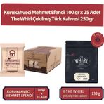 Kurukahveci Mehmet Efendi 25x100 gr Türk Kahvesi + The Whirl 250 gr Çekilmiş Türk Kahvesi
