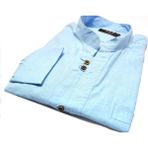 Kurular Tekstil Çift Düğme Uzunkol Pamuk Gömlek - 2XL - Açık Mavi