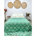 Kurular Tekstil Müslin Pamuk 2 Kat Pike-Yeşil - 220X240