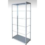 Kurulu Vitrin, Camlı Vitrin,koleksiyon ,teşhir, Cam,dolap - 30X70X180 - Gri