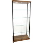 Kurulu Vitrin, Camlı Vitrin,koleksiyon ,teşhir, Cam,dolap - 40X80X175 - Kahve