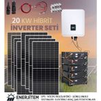 Kurulum ve Nakliye Dahil Hibrit Akülü 20 Kw Güneş Enerjisi Solar Paket,konstrüksiyon Dahil - Beyaz