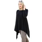 Kurun's Collection Etek Verev Uç Uzun Kol Tunik Siyah 46-48