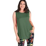 Kurun's Collection Kolsuz Viskon Basic Bluz Haki 54-56