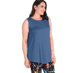 Kurun's Collection Kolsuz Viskon Basic Bluz İndigo 46-48