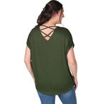 Kurun's Collection Sırt Çapraz Kısa Kol Bluz Haki 46-48
