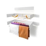 Kurutmalık Çamaşır Askısı - Duvara Monte Çamaşırlık - Patentli Tasarım (BEYAZ-70CM)