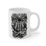 Kurye Meslek Taraftar Temalı Kurye Kupa Bardak | Taraftar Meslek Temalı Kupa Bardak | Hediye Mug (Beşiktaş Temal, Beyaz)