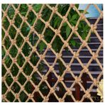 Kuş Ağı, Açık Hava Güvenlik Ağı, Çocuk Jüt Kenevir Halat Ağı, Bahçe Dekoru için 3 x 3 m (9,84 x 9,84 ft) 8 mm Kalın Oyun Alanları ve Güvenlik Bariyeri için Mükemmel