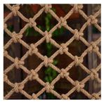Kuş Ağı, Dış Mekan Güvenlik Ağı, Çocuk Güvenliği Kenevir Halatı Ağı, Bahçe için Dekoratif Jüt Ağı, 4 mm Kalınlıkta, 2 x 10 m Boyutunda-ve Oyun Alanları ve Peyzaj için Çok Yönlü