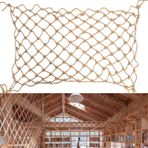 Kuş Ağı, Doğal Jüt Kenevir Halat Ağı, Balkon, Merdiven, Bahçe, Oyun Alanı için Dayanıklı İç Mekan/Dış Mekan Tırmanma ve Güvenlik Bariyeri, 4 x 8 ft Koruma Ağı