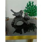 kuş biblo 2 li dal üzerinde kuş biblo SİYAH RENK