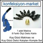 Kuş Gözü Delici Zımba Makinası ve 8 Farklı Kalıp