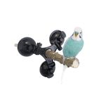 Kuş kafesleri için doğal tünek, 3 vantuzlu oturma çubuğu, kuş aksesuarı, ayaklı, kuşlar, muhabbet kuşları, papağan, muhabbet kuşları, muhabbet kuşları için oyuncak