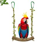 Kuş salıncağı, kuş oyuncağı, muhabbet kuşu, salıncak, doğal ahşap, muhabbet kuşu, aksesuar, papağan kafesleri için tünek, kanarya papağanı için
