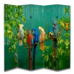 Kuş Tasarımlı Özel Tasarım Paravan Room Divider 180 x 200 cm