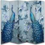 Kuş Temalı Özel Tasarım Paravan Room Divider 180 x 200 cm