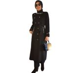 Kuşaklı Kaşe Kaban - Siyah