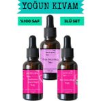 Kuşburnu Çekirdeği, Üzüm Çekirdeği ve Nar Çekirdeği Yağı (3X20ML)-%100 Saf Doğal Sabit Yağ Seti - 100 ml