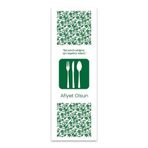Kuşe Kağıt Çatal Kaşık Bıçak Kılıfı 100 Adet - 8cm X 24cm (Çiçekli Desen) Tek Kullanımlık